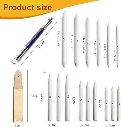 GXGM Lot de 19 estompeur Dessin, estompe en Papier Dessin,pour Les étudiants Artistes Croquis Dessin - Nail Gallerys
