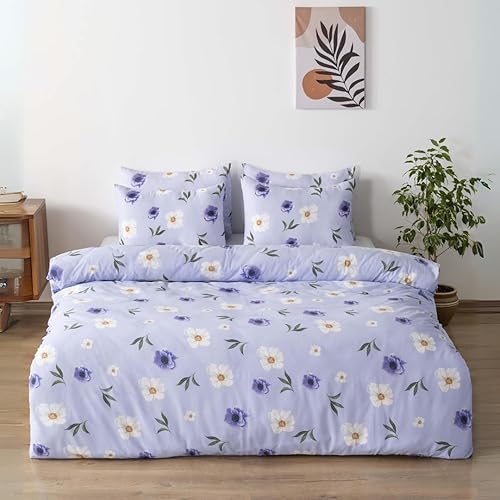 Parure de lit 200x220 coton en jolis motifs imprimés lot de 3 pièces Housse de couette avec taies d’oreiller doux au toucher linge de lit housse de couette tissu hypoallergique (Esprit Mandala) - Nail Gallerys