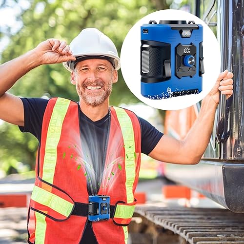 Celuicion Ventilateur de Nuque - Ventilateur Portable 100 Vitesses Alimenté Par Batterie - Climatiseur Portable, Lampe Torche de Voyage, Rafraîchisseur pour Travail Randonnée Bureau Maison - Nail Gallerys