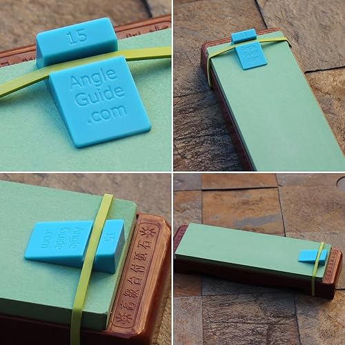 Wedgek Angle et Guides Wedges pour l'Affûtage des Couteaux sur Pierre de 10 à 20 Degrés, Bleu - Nail Gallerys