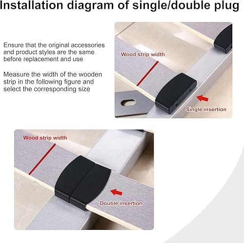 HENGYANG Lot de 22 Supports pour Sommier à Lattes de lit, Mbouts Lattes pour Sommier, 54 mm Embouts Lattes pour Sommier Noir, Lattes pour Rails Latéraux, Accessoires de Connexion - pour Lit - Nail Gallerys