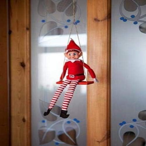 eBuyGB Lot de 2 lutins de Noël en Peluche Smiley Assis sur Une étagère, Rouge - Nail Gallerys