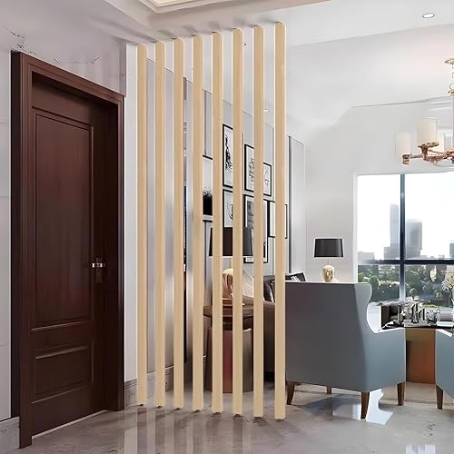 Cloison EE Séparation Bois, Cloison Séparation Poteau Intérieur, Separation de Piece pour Entrée, Restaurant, Bureau, Colonne Décoration(Natural-1 Pcs,70cm) - Nail Gallerys