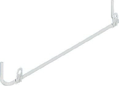 Gedotec Panier à Linge Sale Métallique - Corbeille Rangement pour Chambre, Dressing, Salle de Bain, Buanderie et Cuisine - Rail de Suspension Murale pratique - Acier Blanc RAL 9010-340x250x450mm - Nail Gallerys