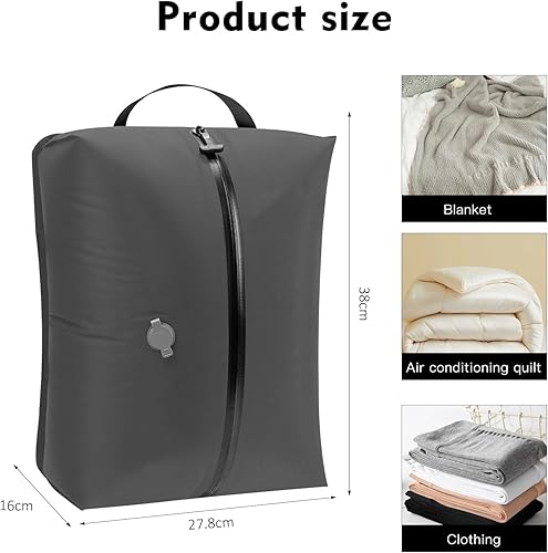 Sac sous vide pour vêtements de voyage, sac de compression sous vide réutilisable IP67, sac de rangement sous vide avec valve hermétique, organiseur de voyage en nylon, idéal pour les valises et les - Nail Gallerys