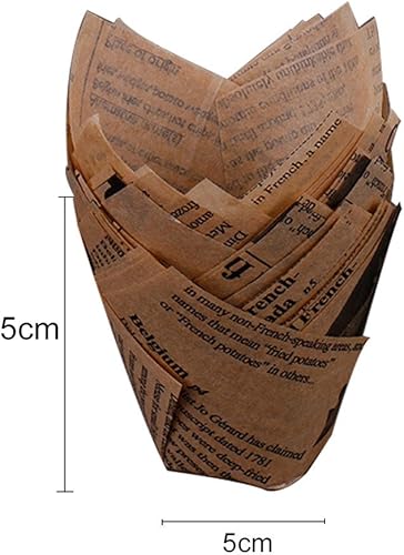 Tasses De Papier De Cuisson De Tulipe 100 Pièces Caissettes Cupcake Papier Sac Muffin Tasses, pour Cupcakes Et Muffins pour Mariages, Anniversaires (d'or?100 pièces?) - Nail Gallerys