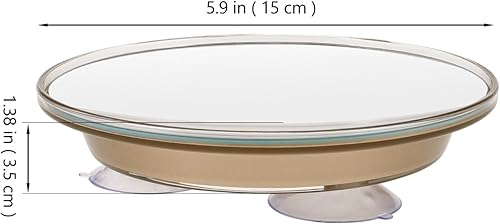 minkissy Miroir grossissant compact avec ventouse Miroir cosmétique portable pour le maquillage Grossissement pour les voyages et l'utilisation quotidienne Convient pour la salle de bain, la chambre à - Nail Gallerys