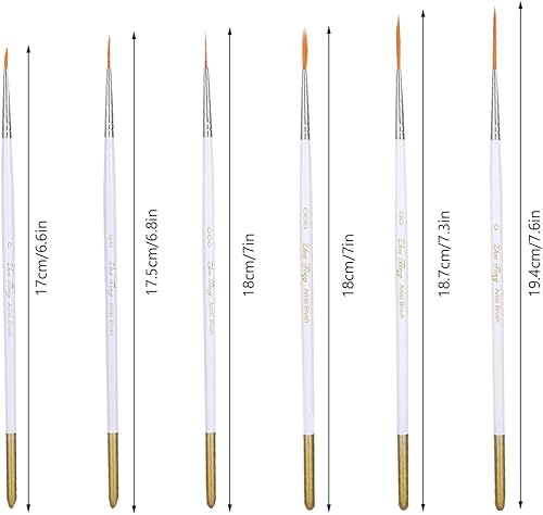 12PCS Pinceaux Peinture, Pinceaux Peinture Acrylique, Pinceau Fin, Pinceau Acrylique pour Huile Aquarelle Gouache Nail Art à L'échelle De Modèle Miniature Figurine Dessin Au Trait - Nail Gallerys