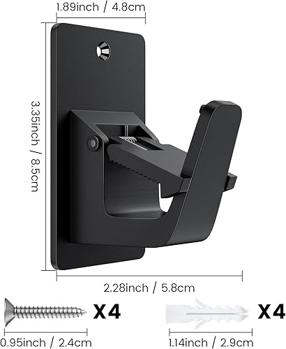 2 Paires Support Tringle Rideaux auto Sans Percage, Réglables Supports de tringle à Rideaux, Convient à la Plupart des Tringles à Rideaux de Salle de Bain, de Salon et de Chambre, Noir - Nail Gallerys