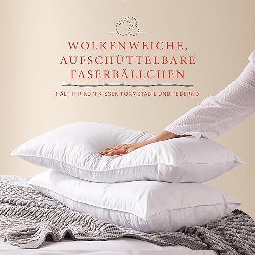 Pullman Oreiller de qualité hôtelière en Microfibre Confortable pour Les Personnes souffrant d'allergies - Coussin de Sommeil avec Rembourrage de 500 g - Certifié Oeko-Tex - 40 x 80 cm - Nail Gallerys