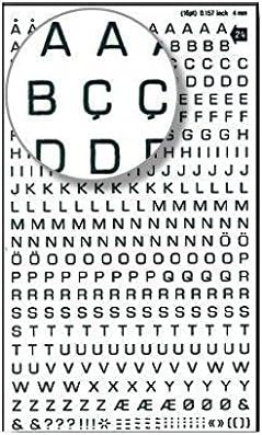 APLI Lettres Transferts (1 Feuille) DD24F 4 mm Noir - Nail Gallerys