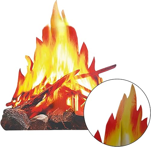 Molyorch 4 Pièces Feu Camp Carton Décoratif, Flamme Fausse Fête Décorative, Décorations Fête Feu Camp, pour Décoration Camping, Feu Camp, Photographier Accessoires - Nail Gallerys