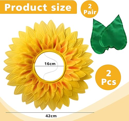arrderly Lot de 2 chapeaux de tournesol, chapeaux créatifs amusants, accessoires de performance sur scène, décorations de fête, accessoires de jeu de rôle - Nail Gallerys