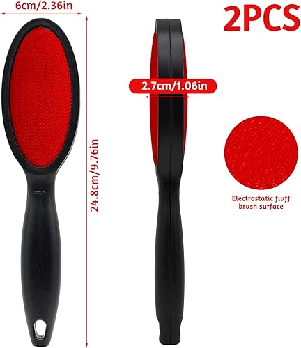 Mritrit Lot de 2 brosses à peluches, double face, en velours, pour enlever les poils et les poils d'animaux, brosse à peluches en velours, réutilisable, pour vêtements, canapés - Nail Gallerys