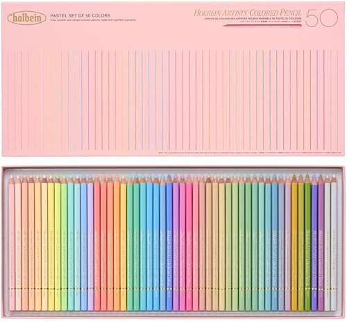 Holbein Colored Pencil 36, 50 colors set Express shipping, Trackng, Warranty-Holbein Artists' Colored Pencil PAstel Tone 50 colors set - Nail Gallerys