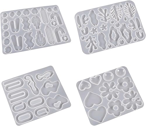 WuLi77 - Moules en silicone pour bijoux - Bricolage - Moulage en silicone - Silicone - 4 pièces - Nail Gallerys