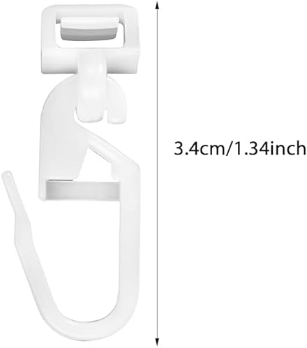 Lot de 100 patins à rideaux à clic - 5,8 à 6,2 mm - Patins pour rideaux - Pour galon fronceur - Convient pour rails de rideaux - Nail Gallerys
