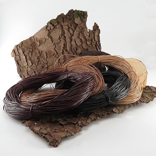 esnado cordon de cuir rond, ficelle en cuir, Courroie en cuir 10 m Ø 1,0 mm Noir - Nail Gallerys