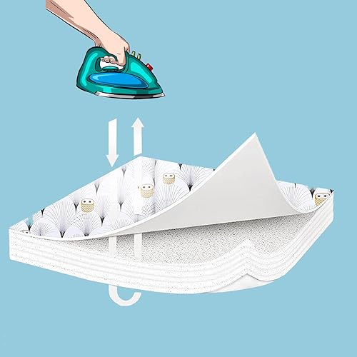 Générique Housse Table à Repasser XXL, 160 x 60 cm, Housse Table a Repasser Montage Rapide, Housse de Planche à Repasser, 100% Coton, Réduit Le Temps De Repassage, 4 Clips de Fixation - Nail Gallerys