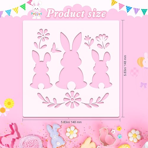 HOWAF 20 Pochoir Decoration Paques, Pochoir Lapin de Paques Deco Pochoir Oeufs de Paques Decoration Plastique Réutilisable Pochoirs pour Peinture Pochoir Enfant Décorations de Pâques Decoration - Nail Gallerys