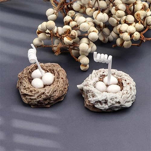 Yeeda Moule à nid d'œufs pour Mini Oiseaux | Simulation 3 Oeufs Ornement Bricolage Fait à la Main - Moule à Cupcake en Silicone Moule à Fondant pour Chocolat, Fondant, Savon, projets - Nail Gallerys