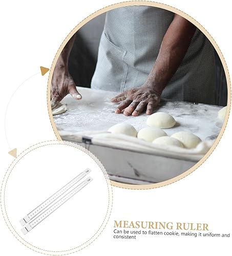SHOWERORO Paire de règles d'équilibrage pour Biscuits Rouleau à pâtisserie gradué Guide Bande de Mesure nivellement de la pâte - Nail Gallerys