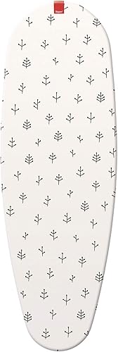 Rayen | Housse pour Table à Repasser Universelle | 3 épaisseurs: Mousse, Molleton, Tissu qualité Canevas | Gamme Medium de 130x47 cm, Blanc cassé avec Branches - Nail Gallerys