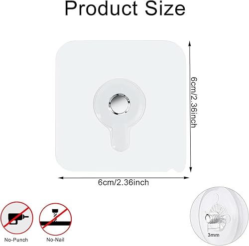 Belvanr 40 Pièces Attache Cadre Adhésif Crochets, Adhésif Accroche Tableau Sans Percer, Fixation Murale Transparent Accroche Cadre avec Petits Grattoirs, pour Accroche Cadres Photo, Art Mural - Nail Gallerys