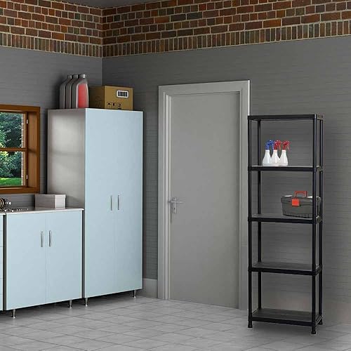 EURO VANADIUM Étagère en Plastique 5 Niveaux Noir - Nail Gallerys