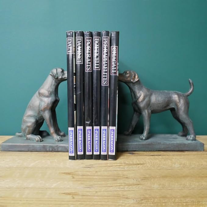 Lot de 2 serre-livres en forme de chien labrador Noir - Nail Gallerys