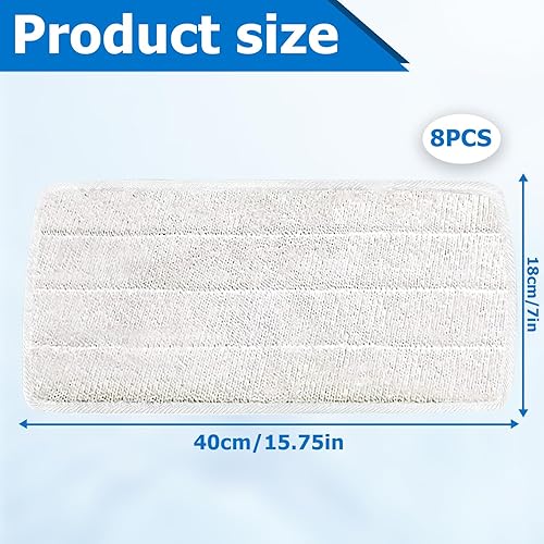 HOMURY 8 Pièces Tampons De Rechange en Microfibre: Tampons Lavables Réutilisables pour Nettoyeur Vapeur Vileda Steam XXL, Nettoyage Efficace pour Tous Types de Sols (Blanc) - Nail Gallerys
