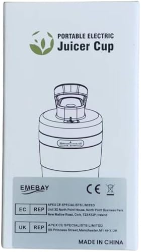 EMEBAY Mini Mélangeur Portable Autonettoyage, Mixeur Portable à Smoothie, Tasse à Jus, Presse-agrumes électrique USB Rechargeable avec 4 Lames Blender Portable pour Cuisine Bureau Voyage - Nail Gallerys