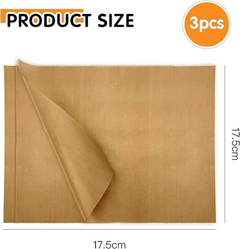 Papier Cuisson Réutilisable Premium 40x60cm pour Four et Grill - Set de 3 Tapis de Cuisson Anti-adhésif, Résistants à la Chaleur jusqu'à 260°C et au Froid jusqu'à -150°C, Idéal pour BBQ et Cuisine - Nail Gallerys