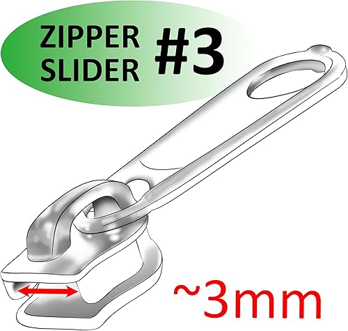 AERZETIX - C62920 - Lot de 10 curseurs N°3 non verrouillable pour fermeture éclair à glissière spirale en nylon - couleur: beige clair - en métal - jupe robe maroquinerie confection coussin - Nail Gallerys