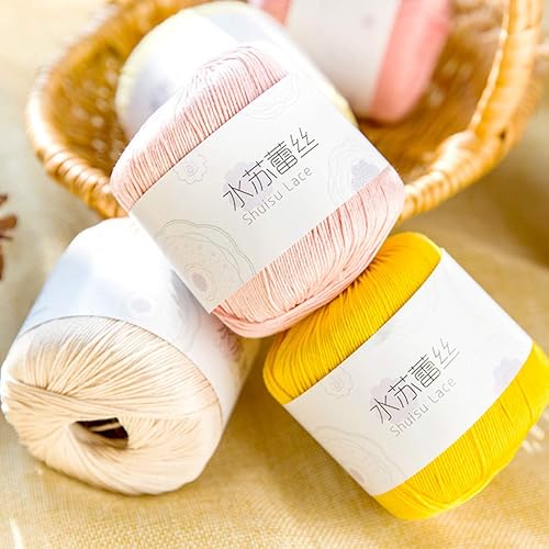 GUMEI 40g 8 brins Arc-en-Ciel coloré Coton Dentelle Fil Bricolage Main Tricot Crochet Fil - Nail Gallerys