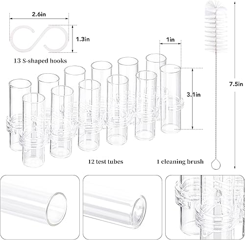 Lot de 12 vases à bourgeons en verre pour fleurs, décoration de table à charnière pour salon, bureau, mariage - Nail Gallerys
