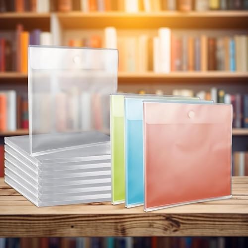 Graootoly Lot de 20 organiseurs de rangement pour papier et scrapbooking - 32 x 32 cm - Avec extension de 2 cm - Pochettes réutilisables en plastique - Nail Gallerys