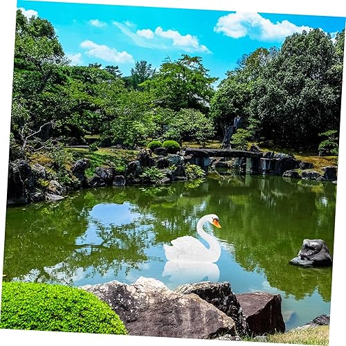 MAGICLULU Cygne Flottant Modèle Gonflable Décoration De Cygne Brouette Figurines De Cygne Ornements Flottants pour Étang Radeau Oies Animaux Miniatures Flotteur De Piscine Maison - Nail Gallerys