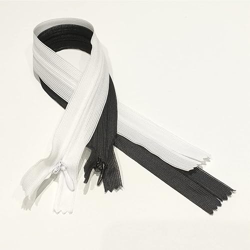 10 Fermetures Éclair Fermées Invisibles, Plusieurs Tailles et Couleurs Disponibles, n. 3, Fermeture Éclair Fine, Élégante et Discrète pour la Couture de Vêtements, Robes, Couture, (22 cm, 101332) - Nail Gallerys