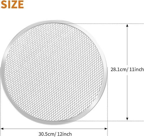 Lot de 3 plaques à pizza rondes de 30,5 cm en aluminium anti-adhésif pour four, maison, restaurant - Nail Gallerys