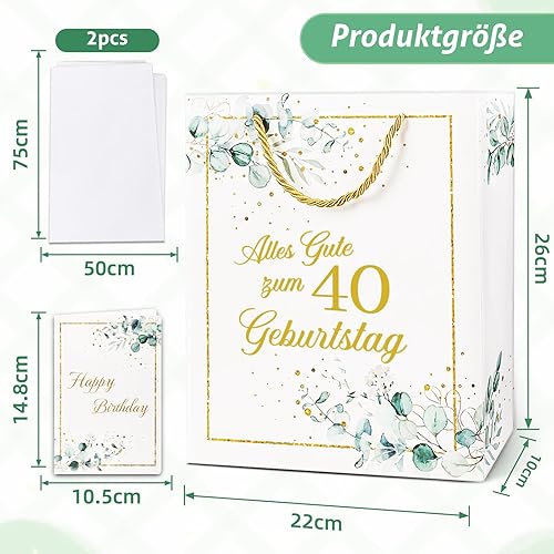 TUZELIYA Sacs cadeaux de naissance avec anse - Avec papier de soie - Carte de félicitations - Cadeau de naissance - Fête prénatale - Nail Gallerys