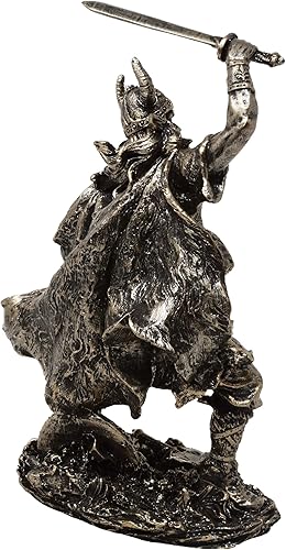 MystiCalls Figurine viking avec épée surélevée - Figurine Viking - Décoration de guerrier - Nail Gallerys