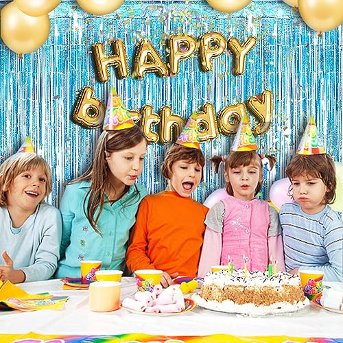 DEUXYU Lot de 4 rideaux à lamelles métalliques scintillantes dorées - 1 x 2 m - Pour décoration de fête, anniversaire, discothèque, Noël, fête - Nail Gallerys