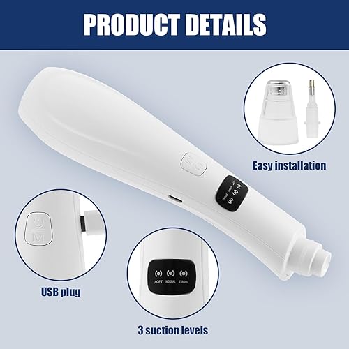 Fyeme Stylo de peinture diamant électrique avec 4 têtes de rechange - Accessoire de peinture diamant - 3 modes d'aspiration intelligents - Chargement USB - Design sans fil - Convient pour les amateurs - Nail Gallerys