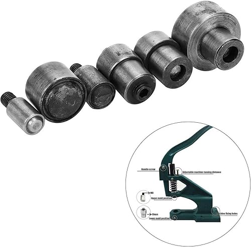 Oumefar Machine à œillets Meurt Presse à Main Machine perforatrice œillets œillets Moule Outil d'installation Manuelle pour bâches en Cuir(4mm) - Nail Gallerys