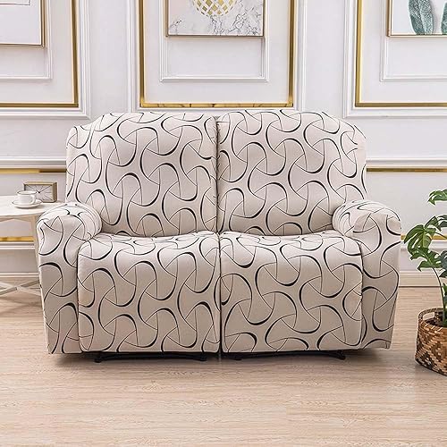 Housse de Fauteuil Relax 2 Places, Housse de Fauteuil Relax Inclinable 6 Pièce Electrique avec Poche, Extensible Spandex Couverture Fauteuil Protege de Meubles pour Canapé (Color : #29) - Nail Gallerys