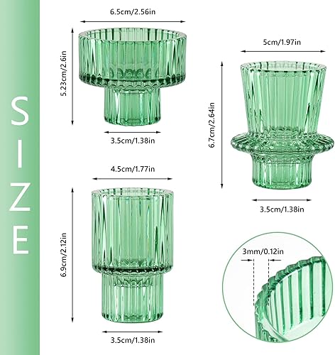 SPETYORT Lots de 3 Bougeoirs en Verre Transparant - Chandeliers Mode pour Décoration de Table Bougeoir Conique Transparant pour Mariage Cérémonie Anniversaire (Transparent, 3PCS) - Nail Gallerys