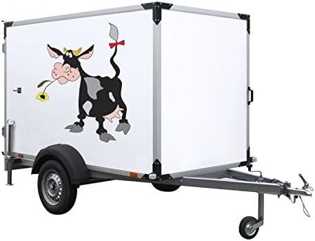 Stickers Vache et noeud rouge - L 40cm x H 52cm - Nail Gallerys