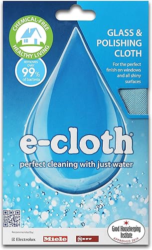 E-Cloth Chiffon de nettoyage pour lunettes, Microfibre, Couleurs assorties, Pack de 1 - Nail Gallerys