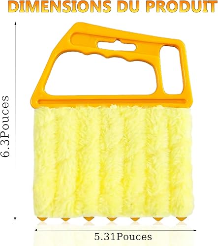 MeteoraPrime Lot de 2 Brosses de Nettoyage pour Stores Vénitiens - Brosse à 7 Lamelles pour Nettoyage Facile des Stores Claviers et Climatiseurs - Accessoire d’Entretien Maison et Voiture - Nail Gallerys